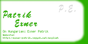 patrik exner business card